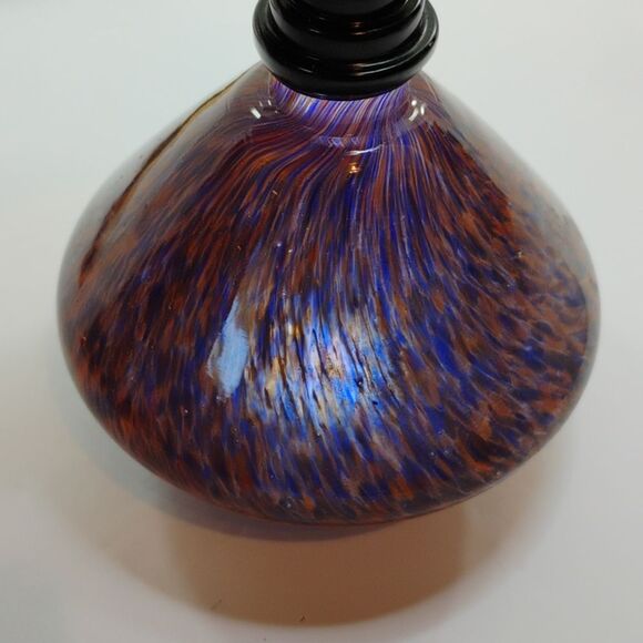 La Tee Da Effusion Fragrance Oil Lamp Glass Red Blue Brown with Wick NWOT - Picture 15 of 15
